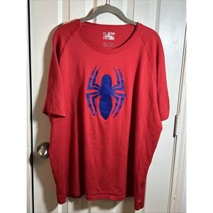 Under Armour Marvel Red Spiderman Relaxed Heat Gear Men's  2XL Shirt